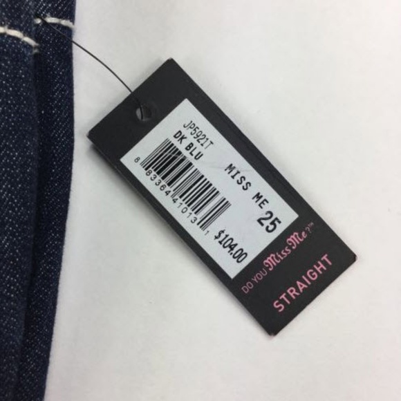 Miss Me Jeans Straight Leg Embellished Cross 25 - Picture 7 of 7